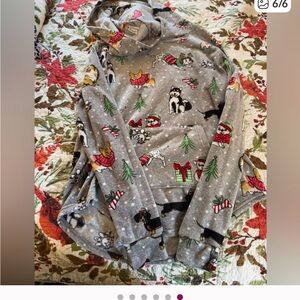 Set of 4 Tops Croft & Barrow Black & w/ Cardinals & Holiday Dogs & Grinch